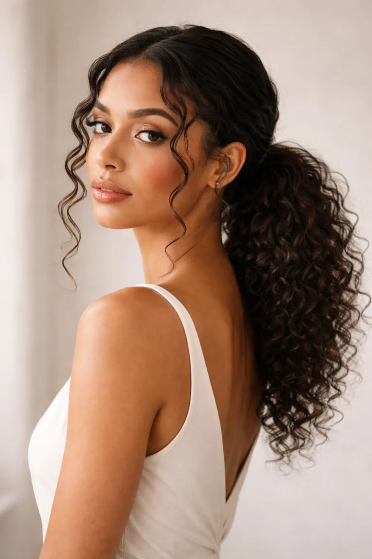 10 Curly Ponytail Styles That Look Polished